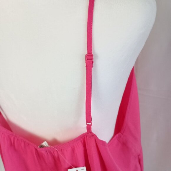 Old Navy Bright Pink Relaxed Fit Adjustable Strap Tank Top Size XL New Tags - Picture 5 of 8